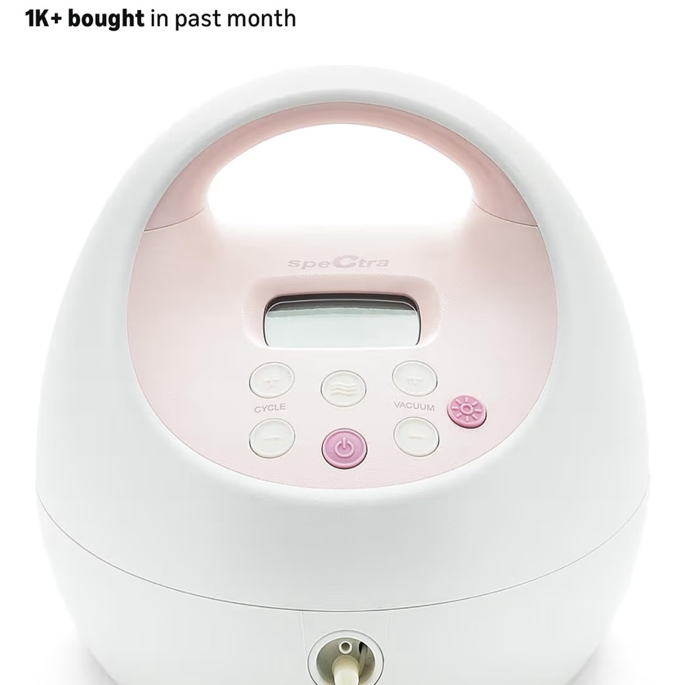 Spectra Electric Breast Pump - White with Pink Accents
